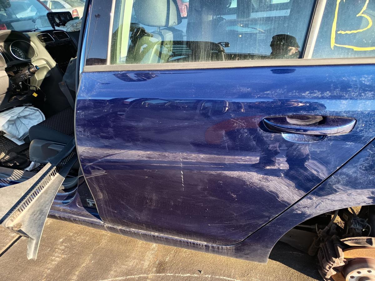 VW Golf VI 6 Limo orig T&uuml;r hinten links 5t&uuml;rer Fahrerseite LD5Q Blau Bj 2009