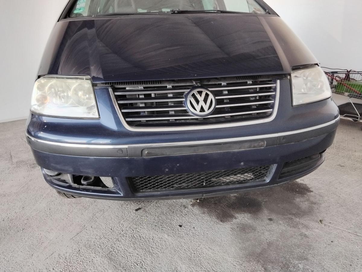 VW Sharan 7M original Stoßfänger Stoßstange vorn mit PDC 2.Facelift BJ2009 LD5G Dark Iron Blue