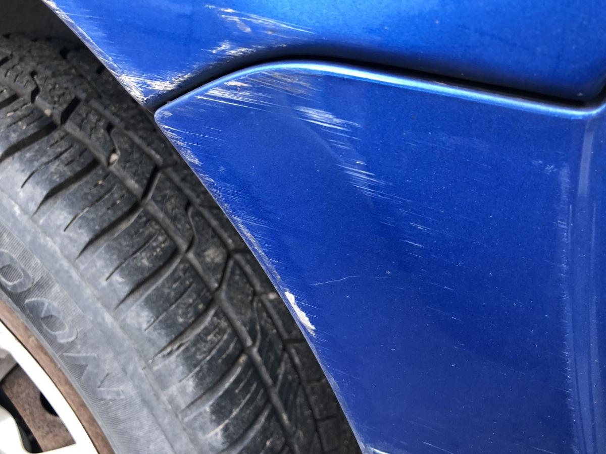 Peugeot 206+ Stossstange hinten Stossf&auml;nger Bumper Hecksch&uuml;rze KGS Bleu Ipanema