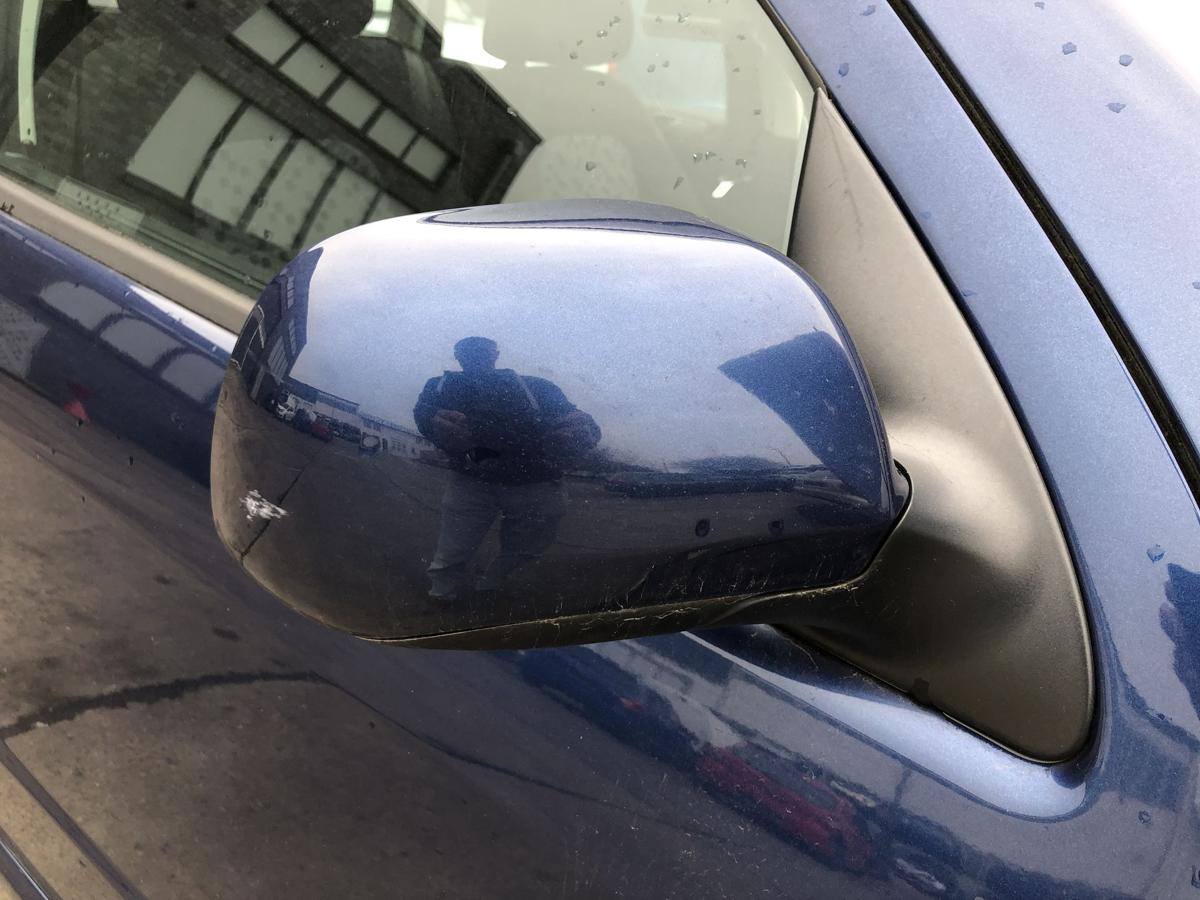 Skoda Fabia 6Y Combi Aussenspiegel rechts R&uuml;ckspigel elektrisch LF5Q Storm Blau