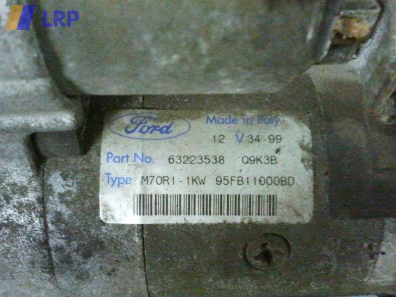 Ford KA RBT 1,3-44kW 5G-Schalter Bj.1999 95FB11000BD Anlasser Denso 63223538