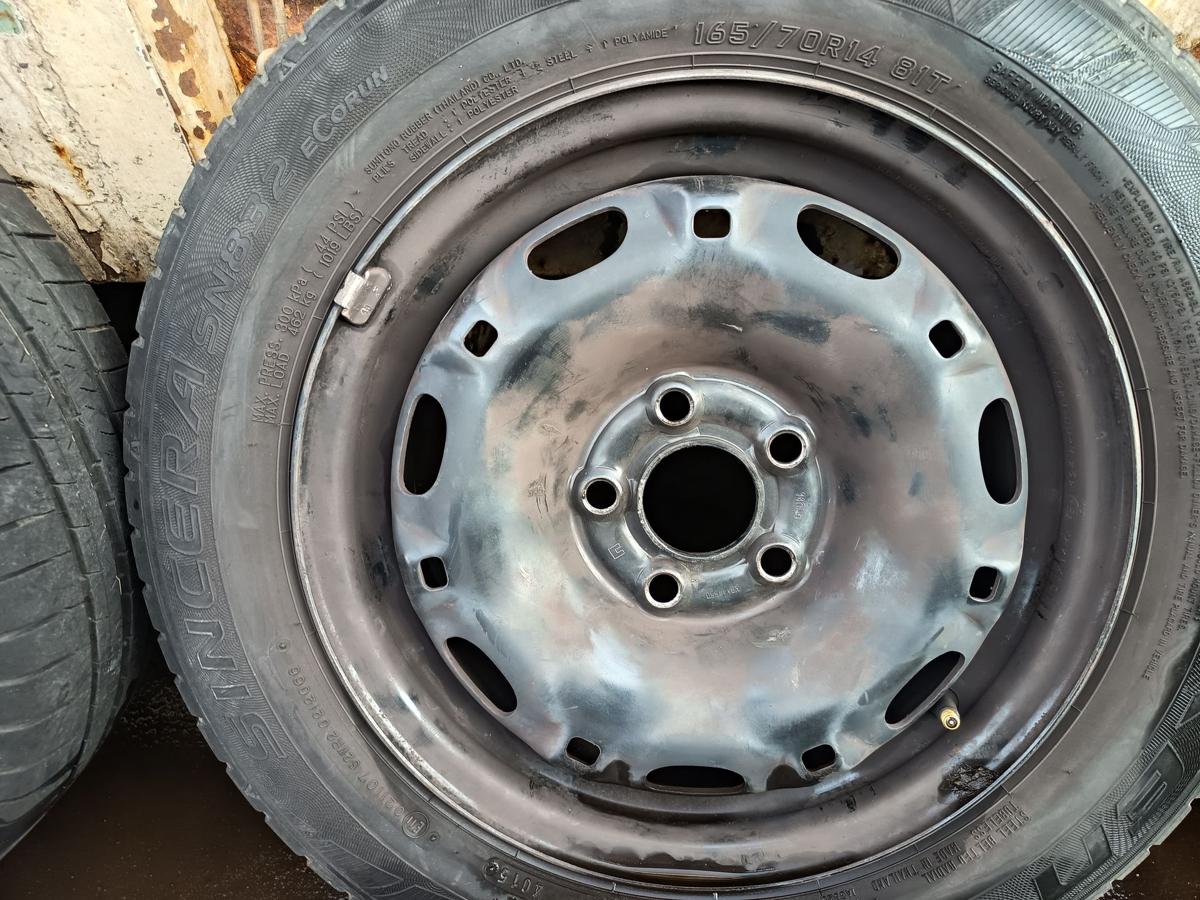 Skoda Fabia 6Y original Satz Stahlfelgen 5x14 ET35 OHNE Reifen Bj 2007