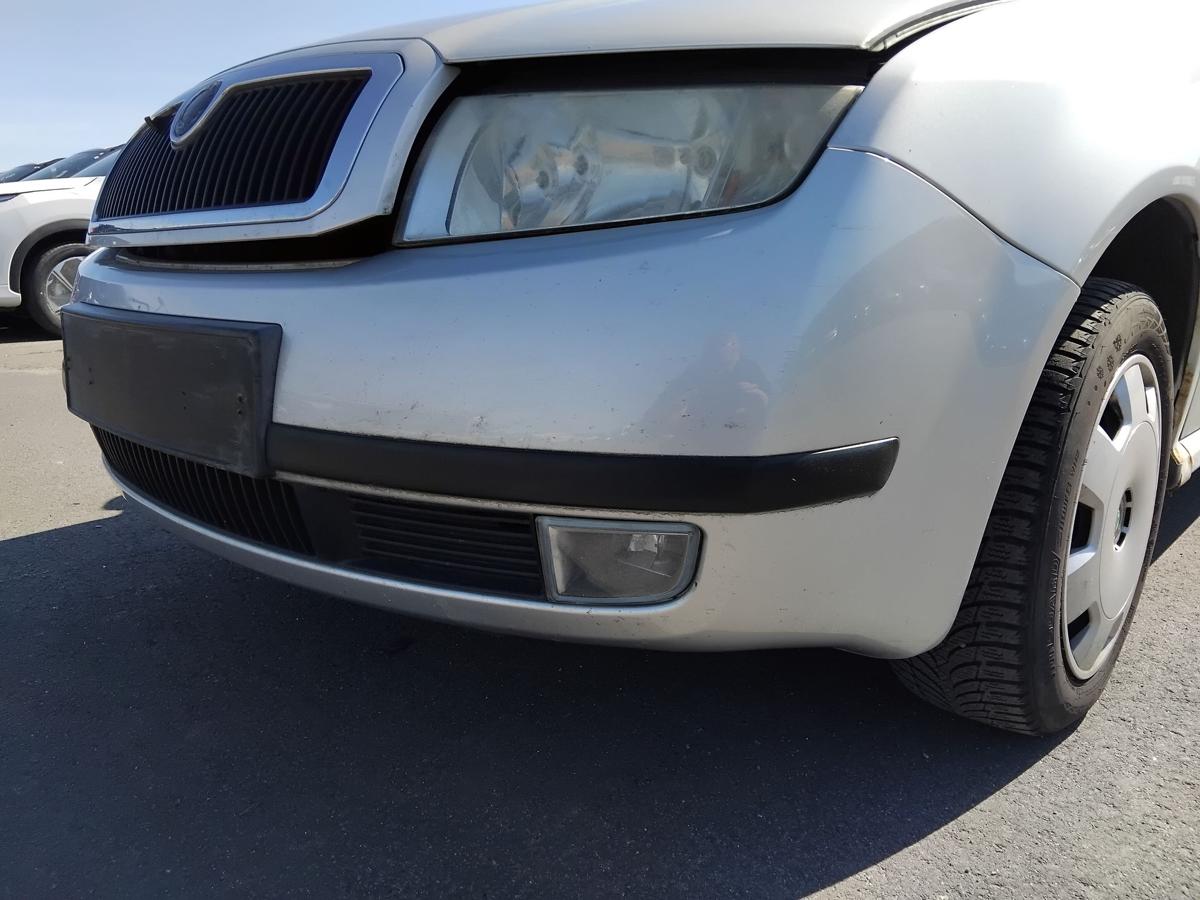 Skoda Fabia 1 6Y original Stossf&auml;nger Sto&szlig;stange vorn diamantsilber LF7T BJ2001