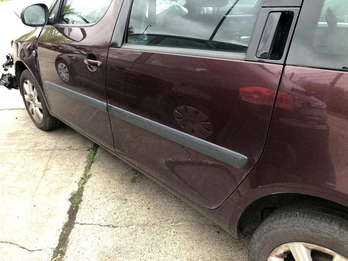Skoda Roomster 5J T&uuml;r hinten links Fondt&uuml;r im Rohbau LF3X Rosso Brunello