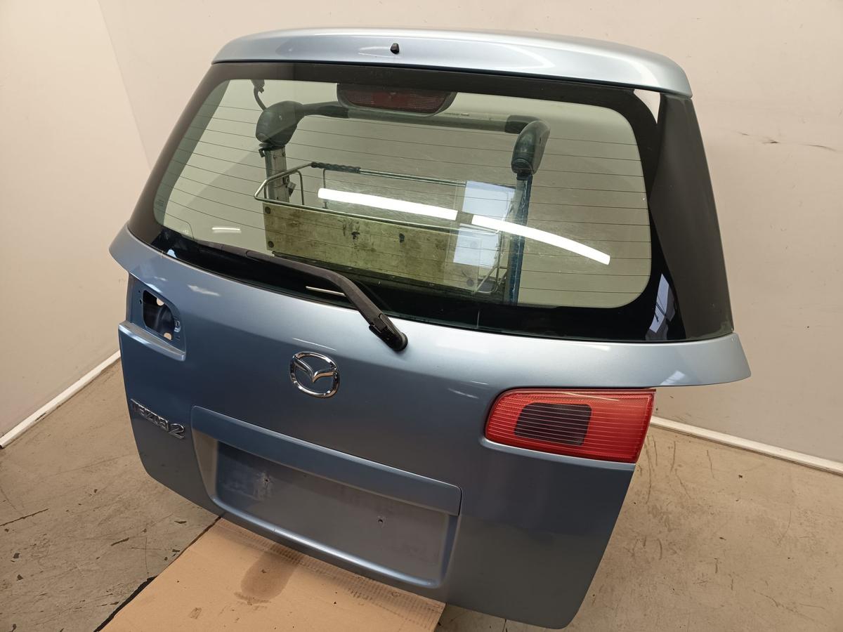 Mazda 2 original Heckklappe mit Scheibe Rohbau 27P Arktikblau Bj 2004