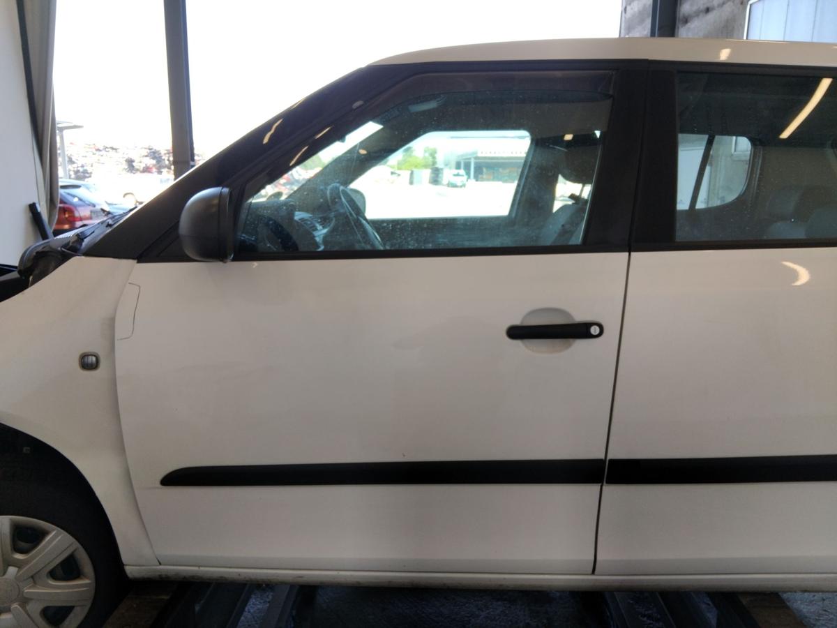 Skoda Fabia 2 5J Facelift Tür vorn links Fahrertür candyweiss 1026 BJ2011