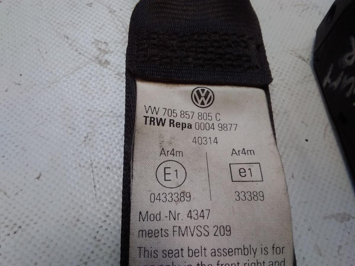 VW T4 original Sicherheitsgurt vorn rechts schwarz 705857805C 00049877 TRW 1995