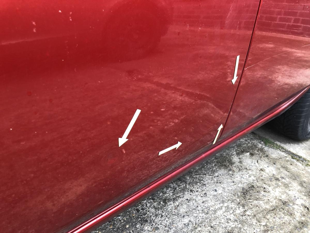 Nissan Micra K12 Tür vorn links Fahrertür 5 türer A32 Emotion Red Dellen Rohbau