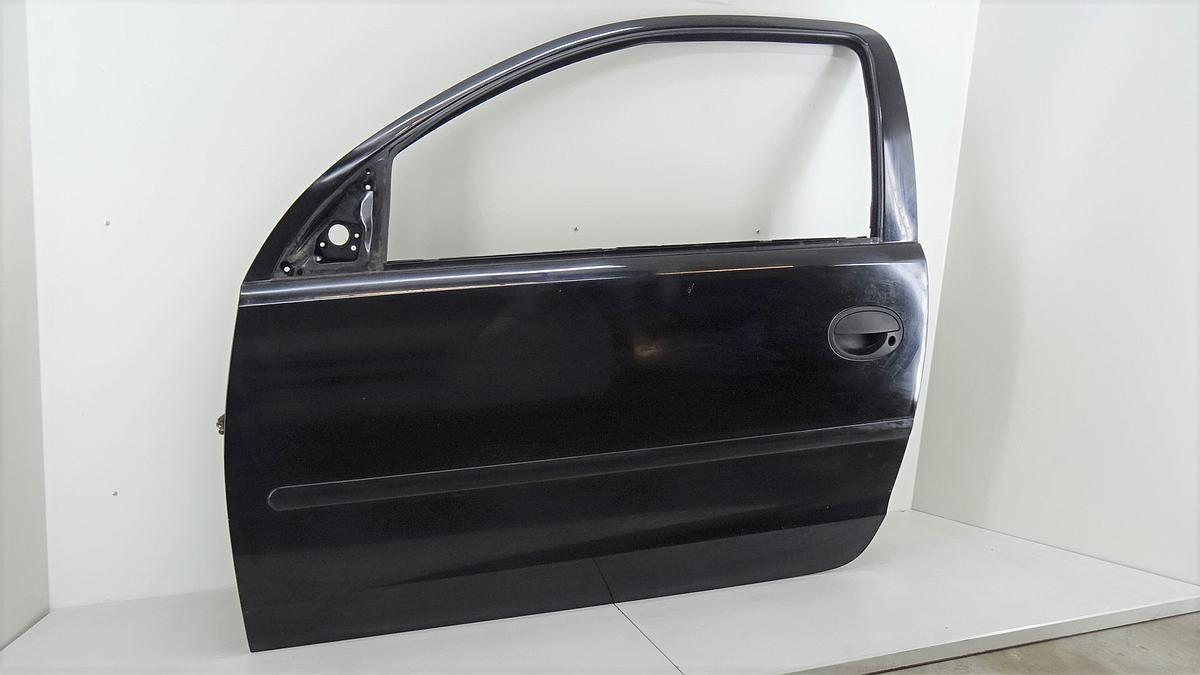 Opel Corsa C Bj2002 Tür links in schwarz 3 Türig Rohbau