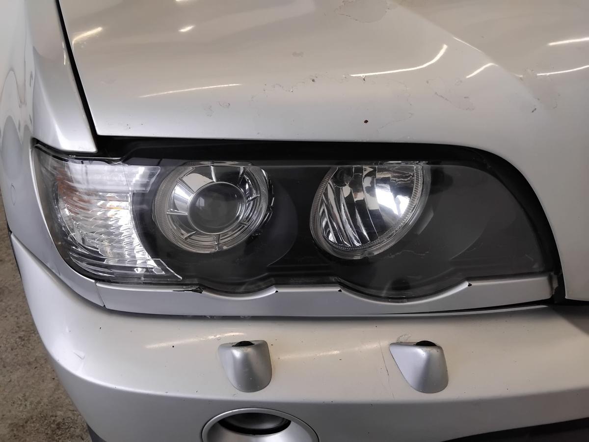 BMW X5 E53 Xenon Scheinwerfer rechts Depo schwarz BJ2000 Angel Eyes
