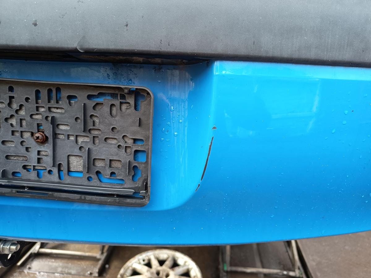 Opel Corsa C original Sto&szlig;stange F&auml;nger hinten Heck Z20A Arubablau Bj 2001