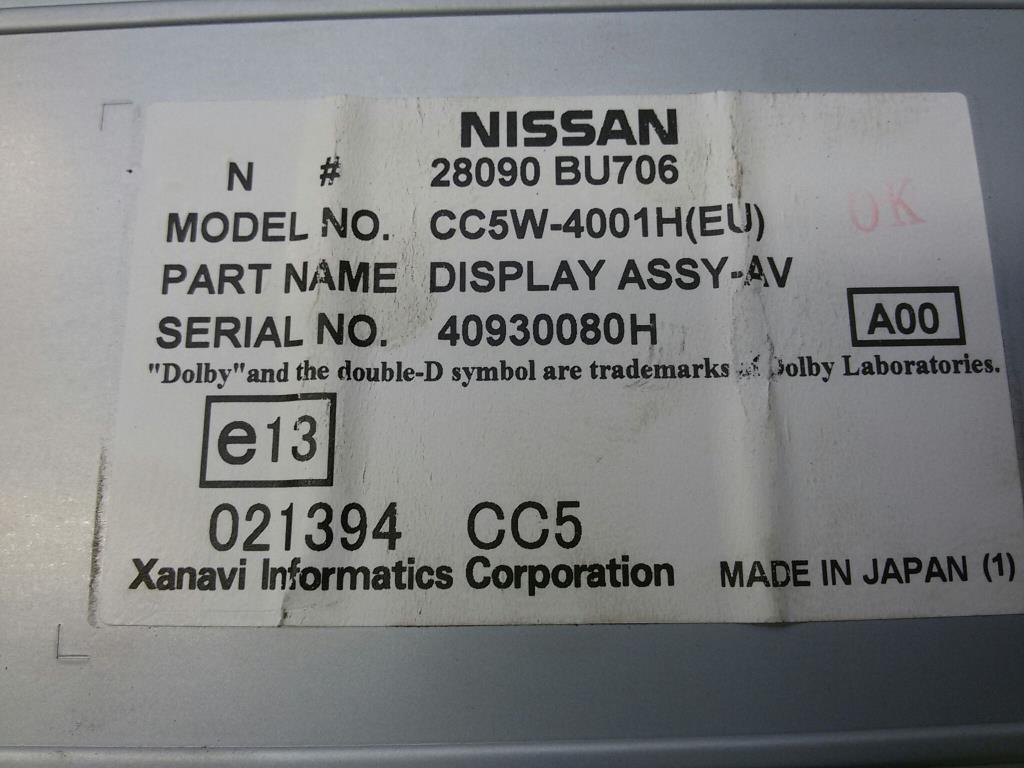 Nissan Almera Tino 28090BU706 Multifunktionsdisplay Display BJ2005