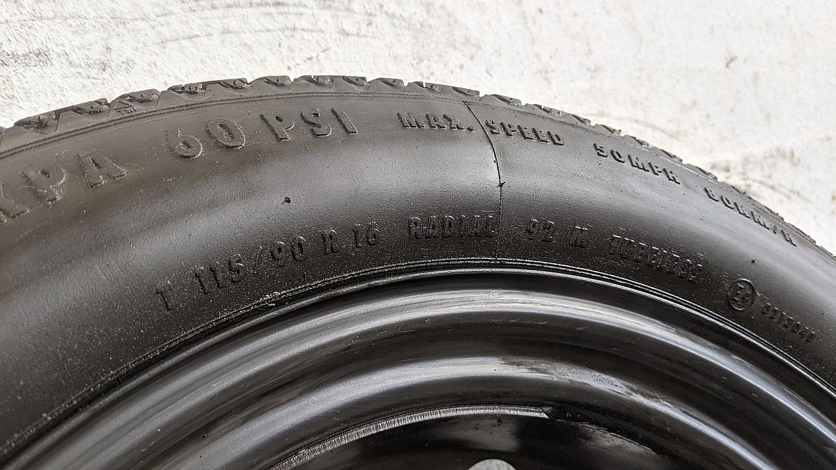 BMW 3er E46 Notrad Reserverad Rad T115/90R16 92M 6750006