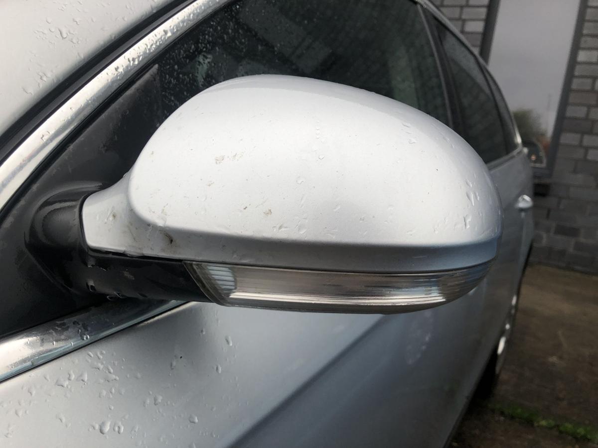 VW Passat 3C B6 Au&szlig;enspiegel links R&uuml;ckspiegel elek anklappbar LA7W silber