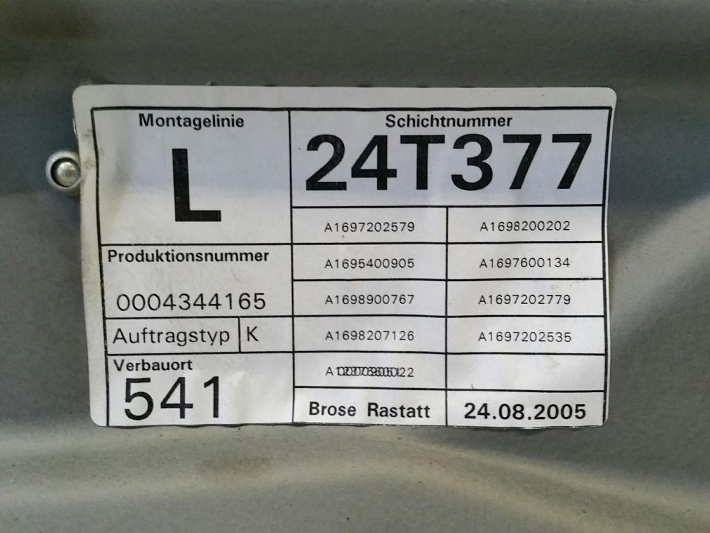 Mercedes A-Klasse W169 Bj.05 Fensterheber vorn links elek. A1697202779