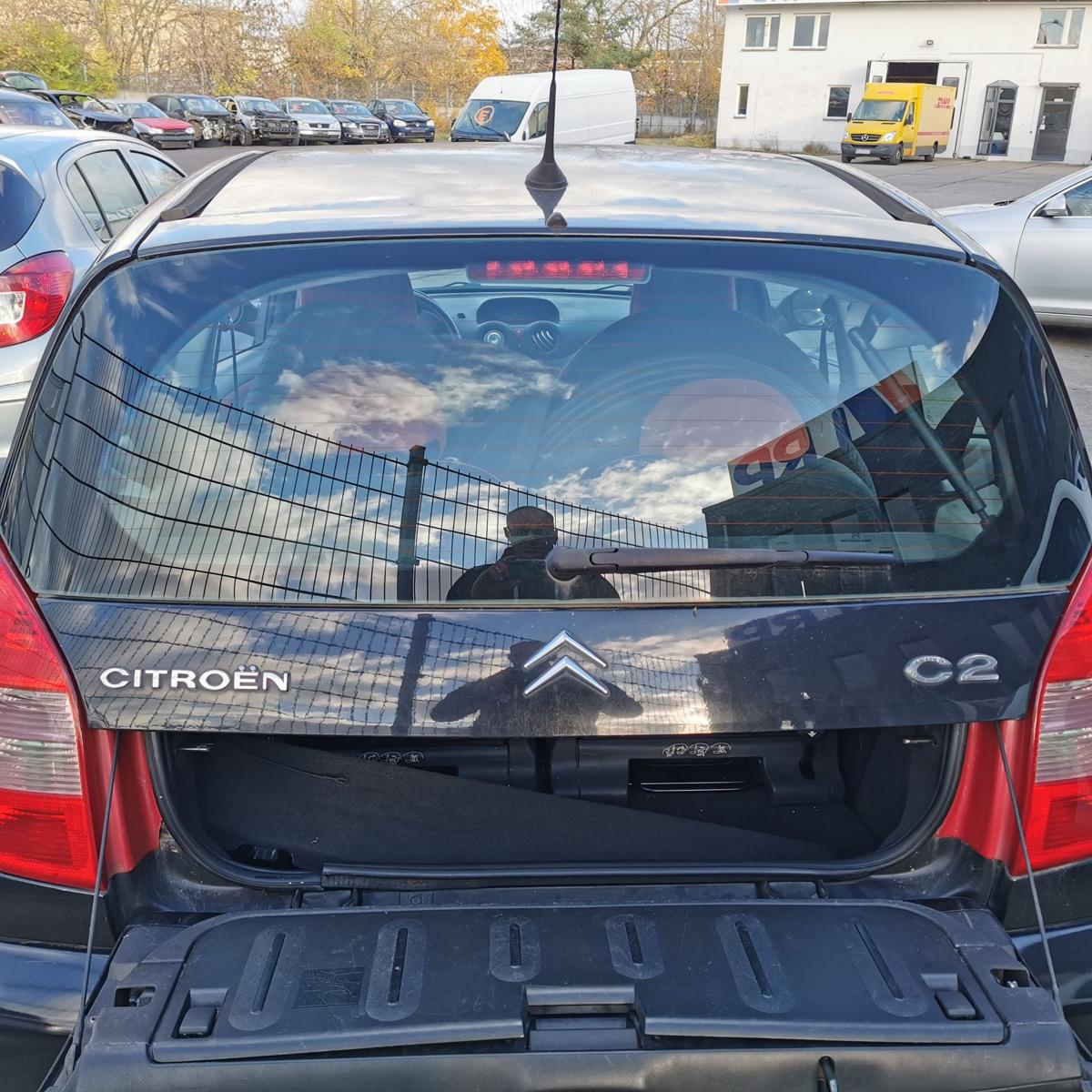 Citroen C2 J Heckklappe Klappe Scheibe hinten oben Heckscheibe EXY Onyxschwarz