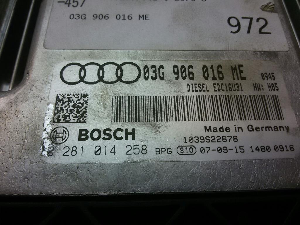 Audi A6 C6 4F Steuergerät Motor 03G906016ME 0281014258 BOSCH 2.0TDI 103kw BJ2007