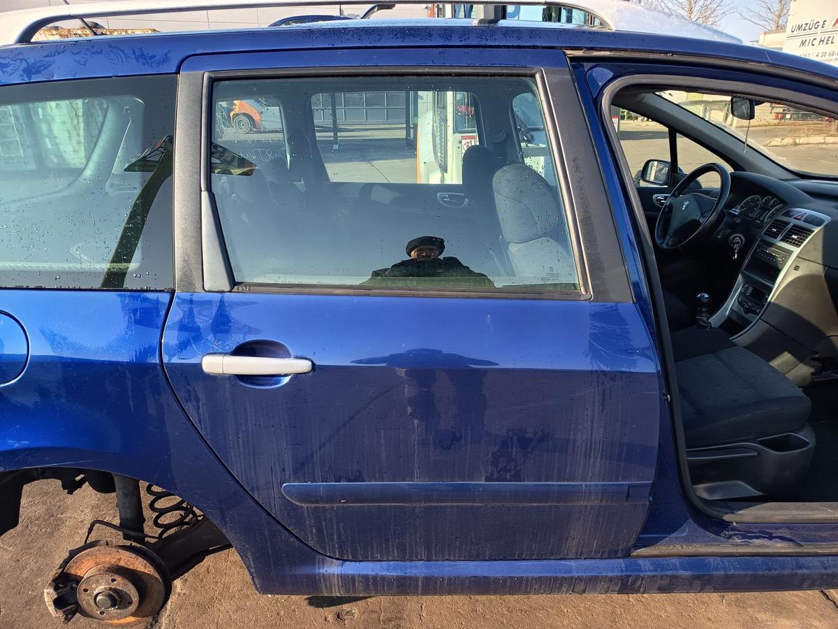 Peugeot 307 SW original T&uuml;r hinten rechts Fond EGE Chinablau Bj 2004