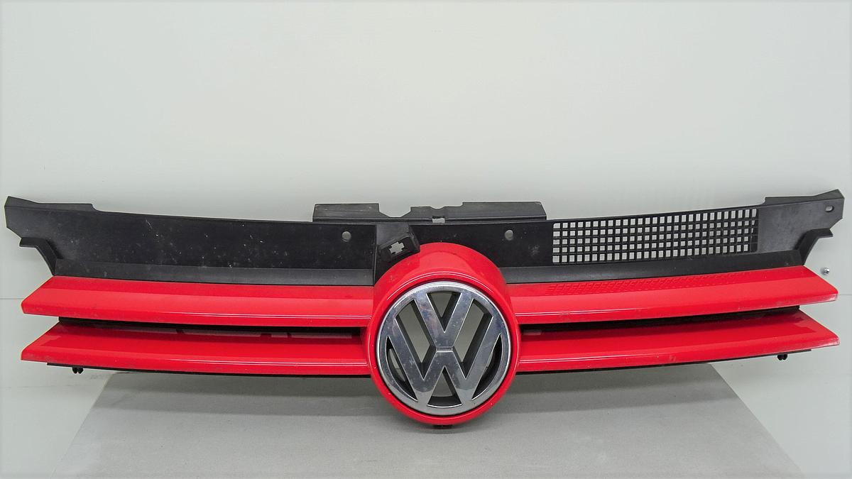 VW Golf IV Kühlergrill mit Emblem in flashrot Bj1998 1J0853655D 1J0853651F