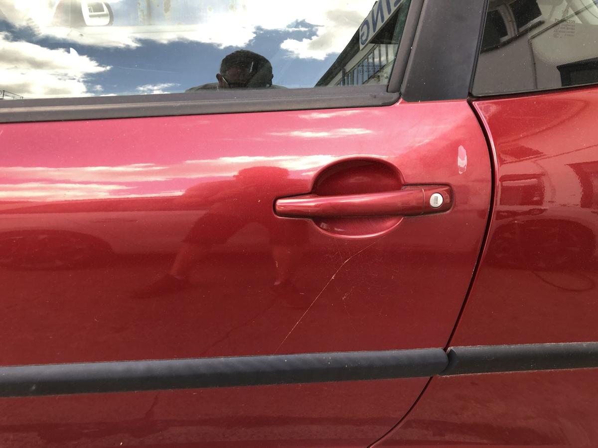 Peugeot 207 WA WC T&uuml;r vorn links Fahrert&uuml;r 3trg Rohbau KJC Rouge Erythree Nacre