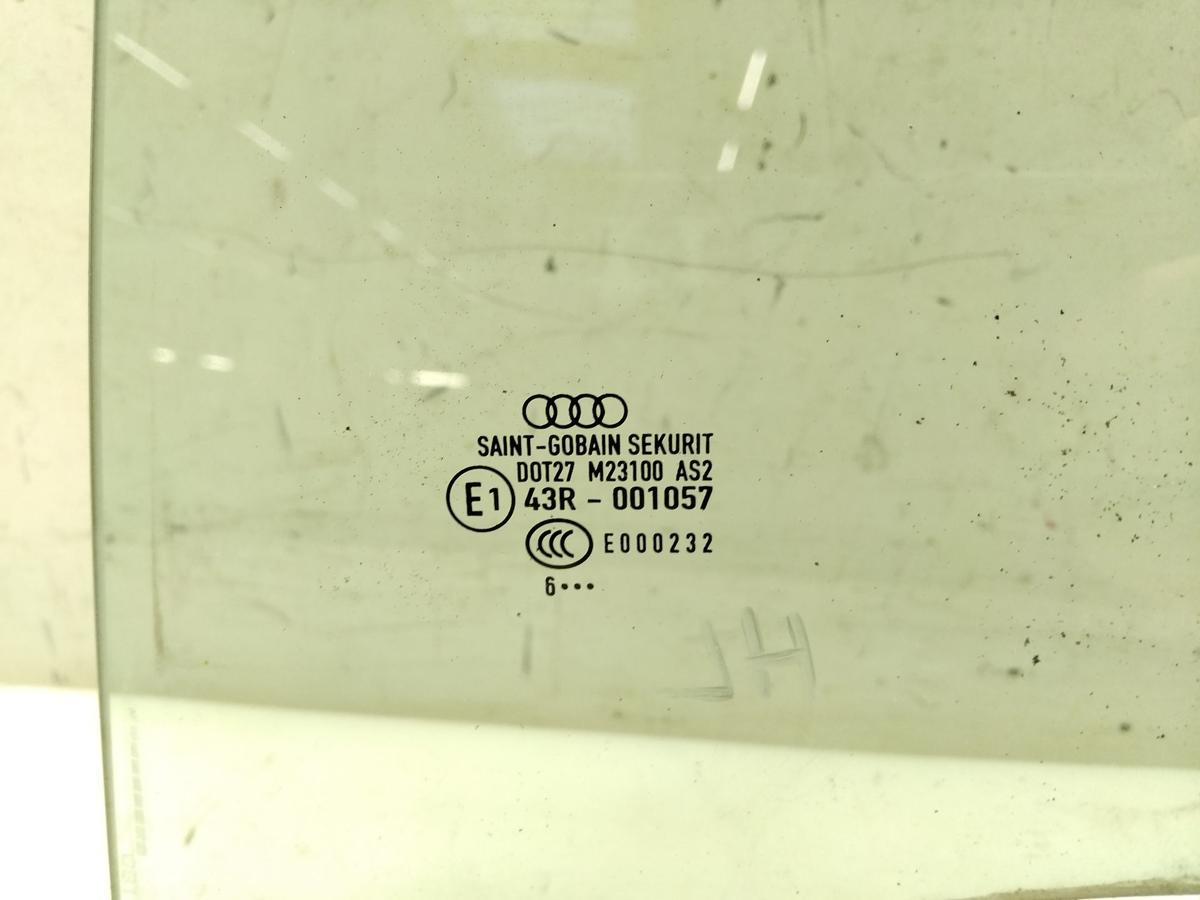Audi A4 B7 8E original T&uuml;rscheibe hinten links Limousine gr&uuml;ncolor BJ2006