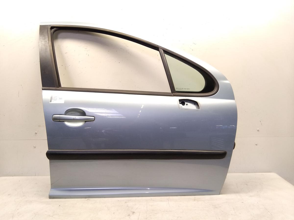 Peugeot 207 T&uuml;r vorn rechts Beifahrert&uuml;r 5-t&uuml;rig KGZ Inari Blau Metallic BJ2010