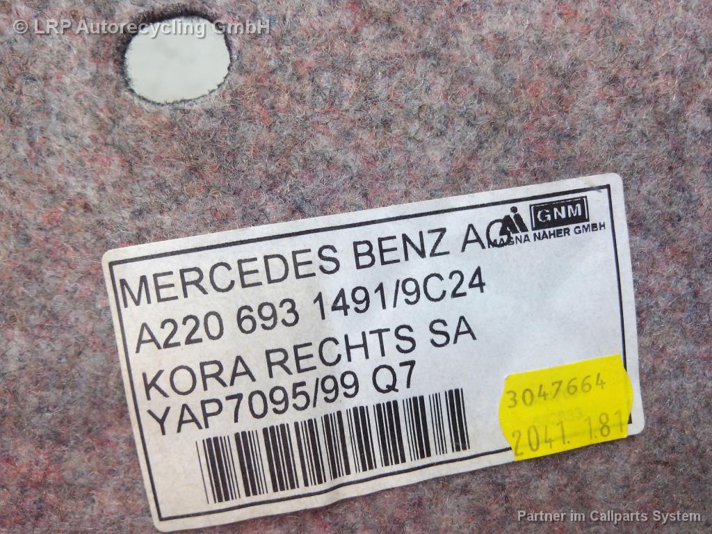 Mercedes S-Klasse W220 BJ2001 Innenverkleidung Kofferraum rechts A2206931491 9C24