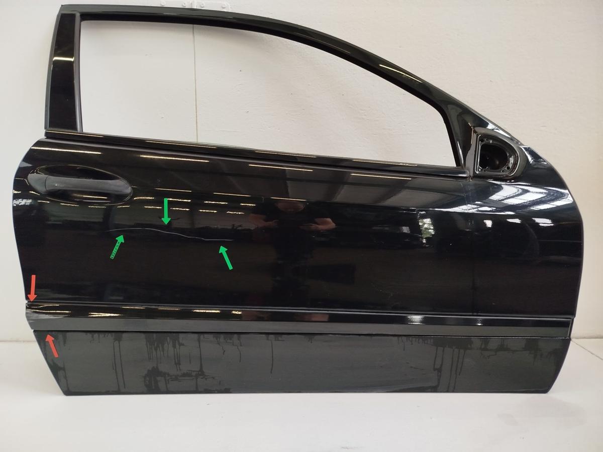 Tür vorn rechts Beifahrertür Mopf 197 Obsidianschwarz Mercedes CL203 Sportcoupe