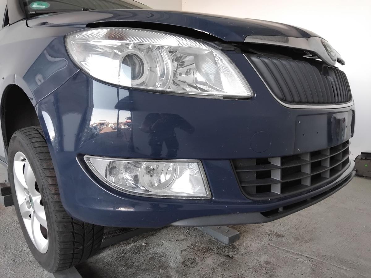 Skoda Fabia 2 5J Facelift Sto&szlig;f&auml;nger Sto&szlig;stange vorn BJ2011 pacific blue LF5A