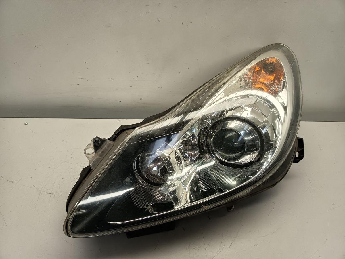 Opel Corsa D original Scheinwerfer links Halogen Kurvenlicht vor Facelift Bj 09