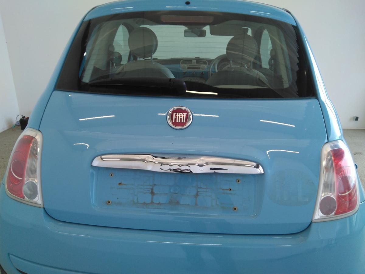 Fiat 500 original Heckklappe mit Heckscheibe Blau Azzurro Cappellini Bj.2013