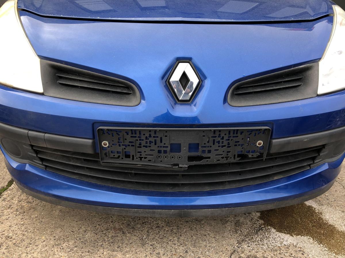 Renault Clio 3 Typ BR Sto&szlig;f&auml;nger vorn Frontsch&uuml;rze Besch&auml;digt TERNA Blue