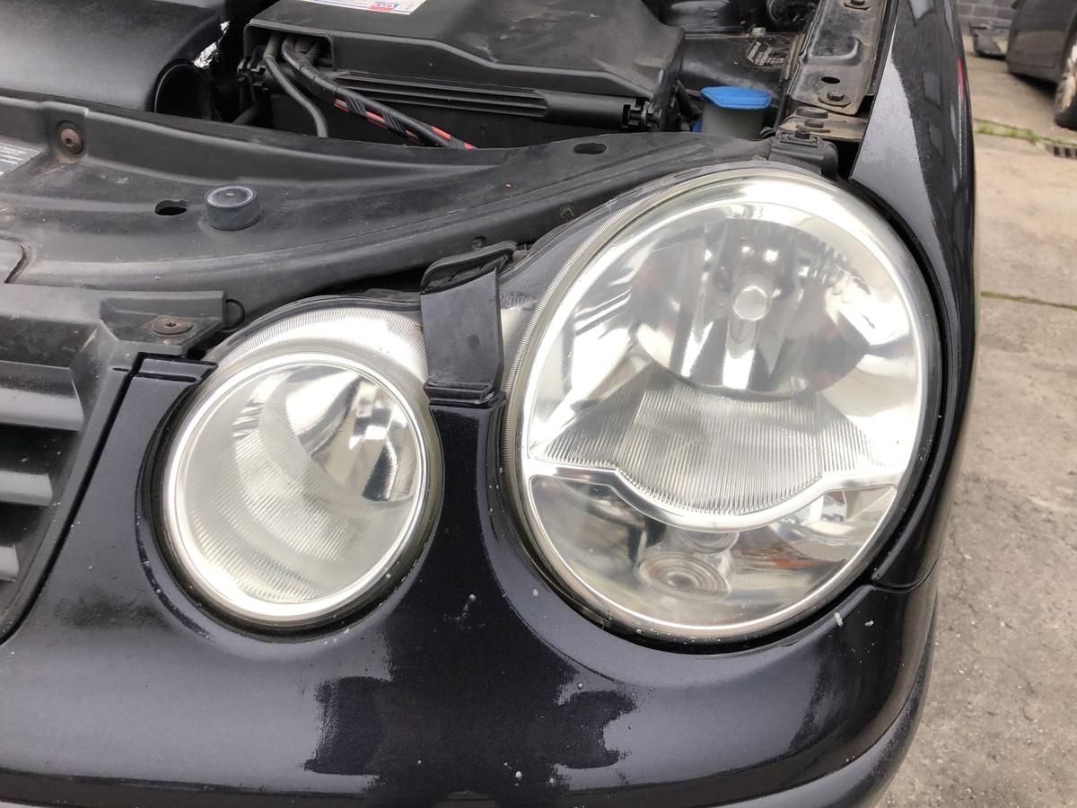 VW Polo 9N 9N1 Scheinwerfer links Frontscheinwerfer Lampe Valeo Tr&uuml;bung leicht