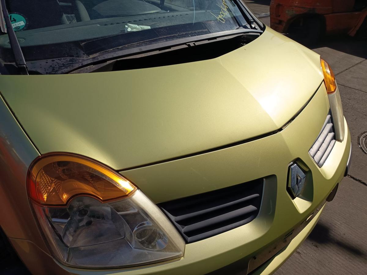 Renault Modus original Motorhaube Deckel vorne TED99 Gr&uuml;n vor Facelift Bj 2005