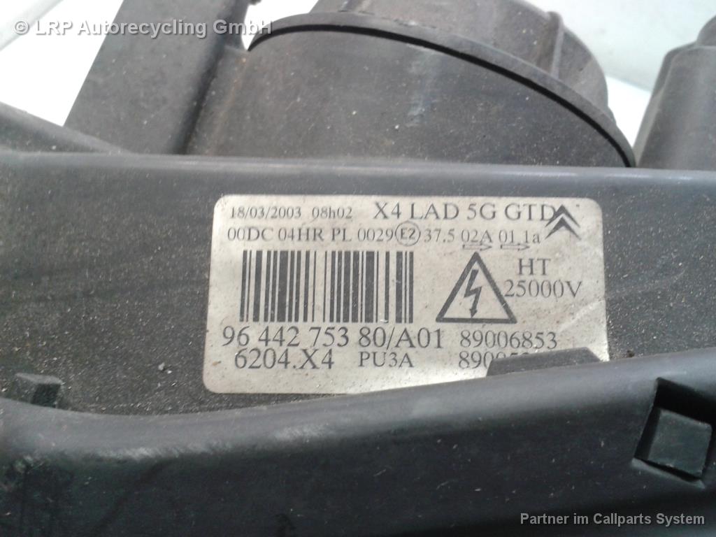 Citroen C5 BJ2001 Xenon Scheinwefer links 9644275380 Valeo 89006853