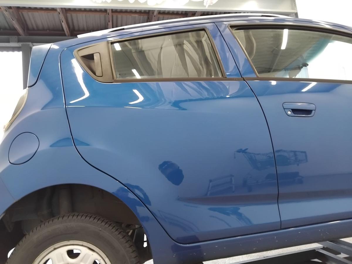 Chevrolet Spark M300 Tür hinten rechts blau BJ2012
