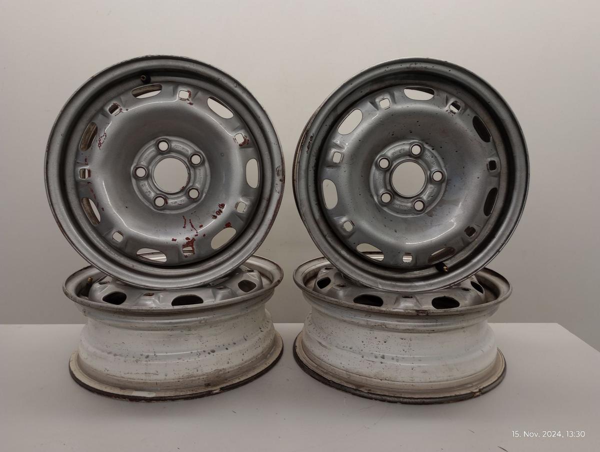 Skoda 6Y orig Stahlfelgen Satz 5 x 14 ET35 passt auch 9N VW FOX