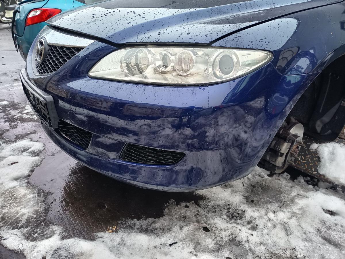 Mazda 6 orig Sto&szlig;stange Stossf&auml;nger vorn Blau Met / vor Facelift 02-05 Bj 2002