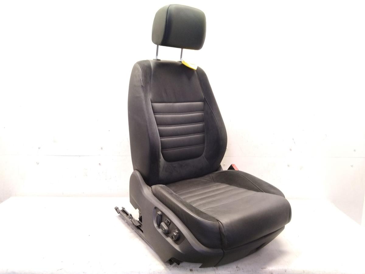 VW Touareg 2 7P Sitz vorn rechts Beifahrersitz Leder Alcantara titanschwarz BJ13