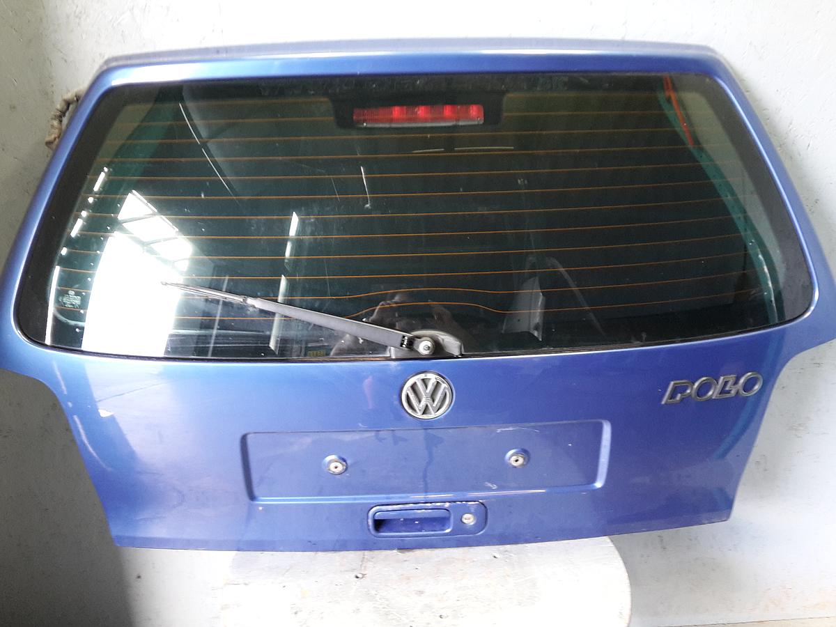 VW Polo 6N1 orig Heckklappe mit Scheibe LR5V-Fjordblau Bj 1999