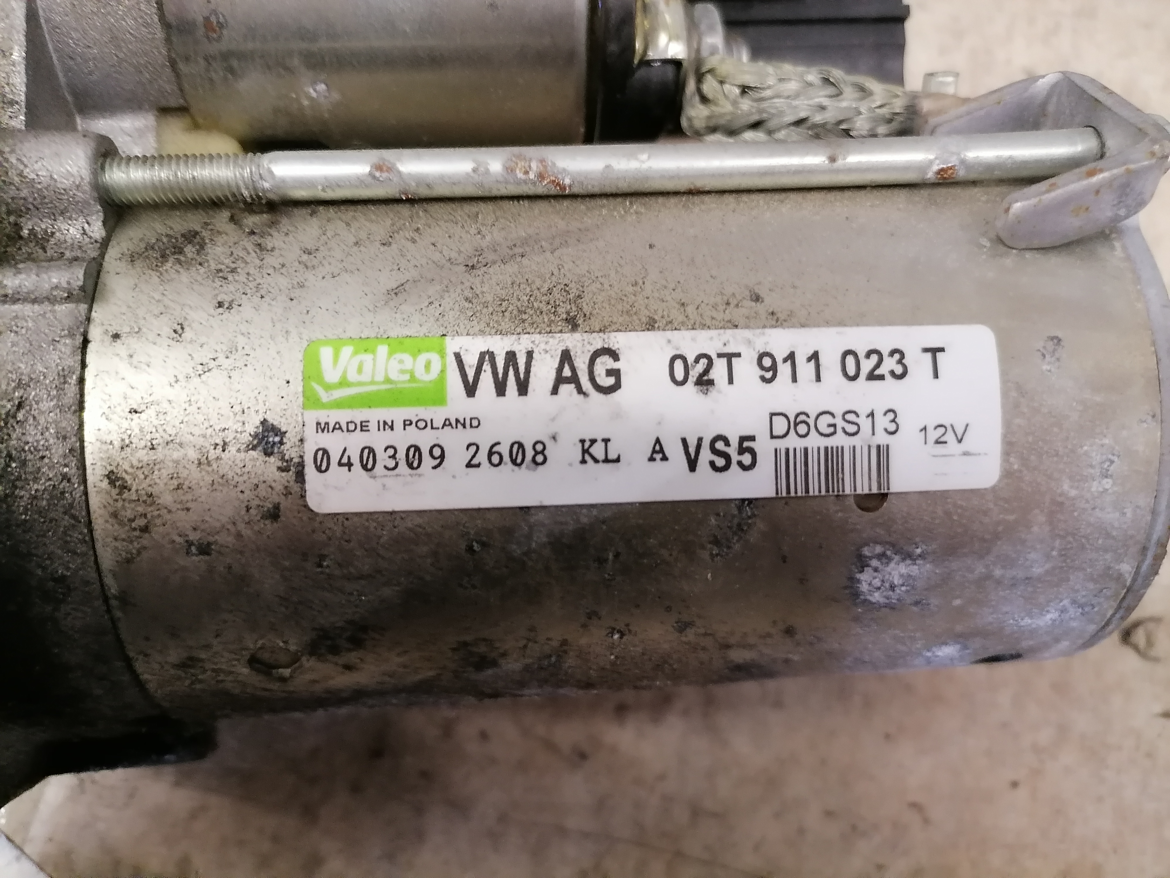 VW Golf 6 VI BJ08 Anlasser Starter 1.6 75KW 02T911023T Valeo