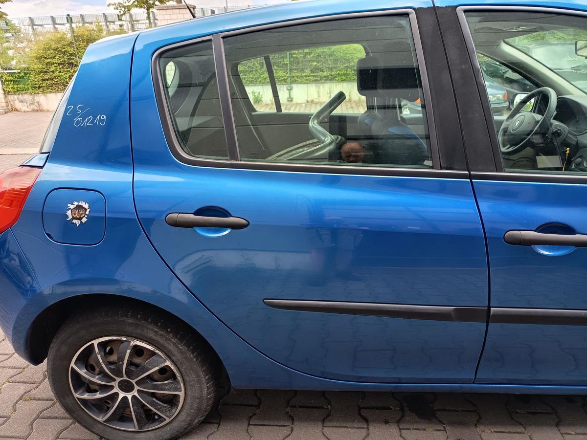 Renault Clio III orig Tür hinten rechts 5türer TEI45 Blau met Bj 2006