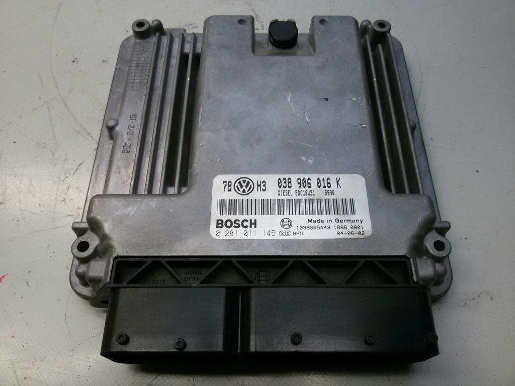 VW Passat 3BG Steuergerät Motor 038906016K 0281011145 BOSCH BJ2004