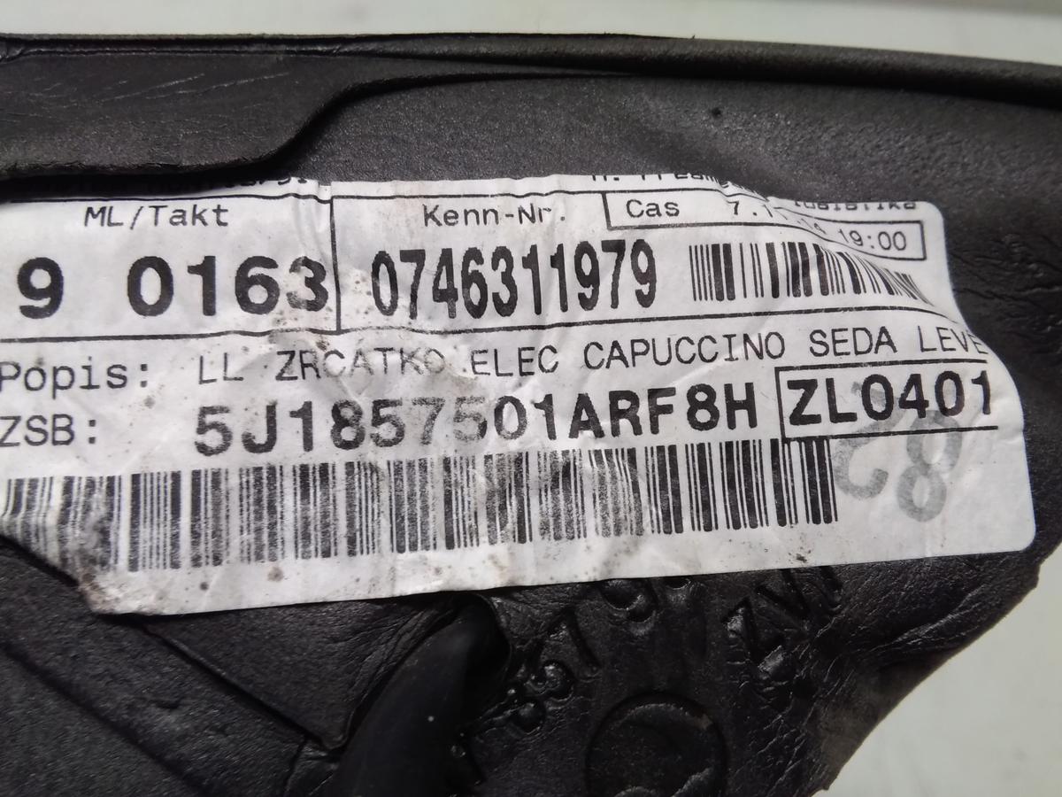 Skoda Roomster original Außenspiegel links elektrisch und beheizt Bj.2008 cappuccinobeigemetallic 9202