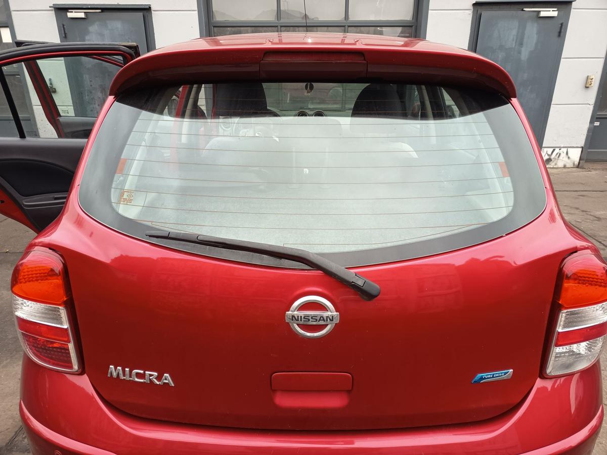 Nissan Micra K13 original Heckklappe mit Scheibe AY4 Kaminrot Bj 2013