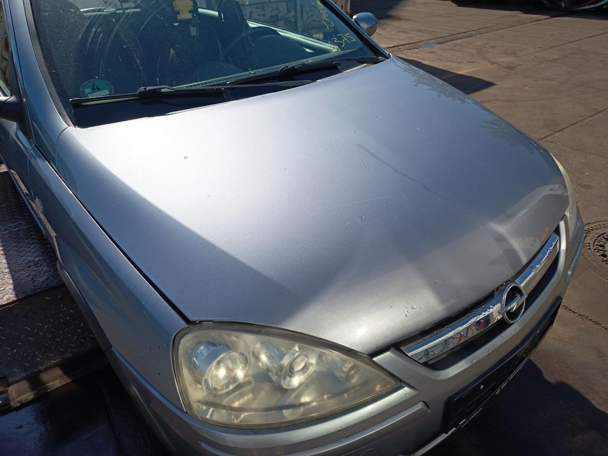 Opel Corsa C Motorhaube Klappe Deckel vorn Front Z163 Lichtsilber Bj 2005