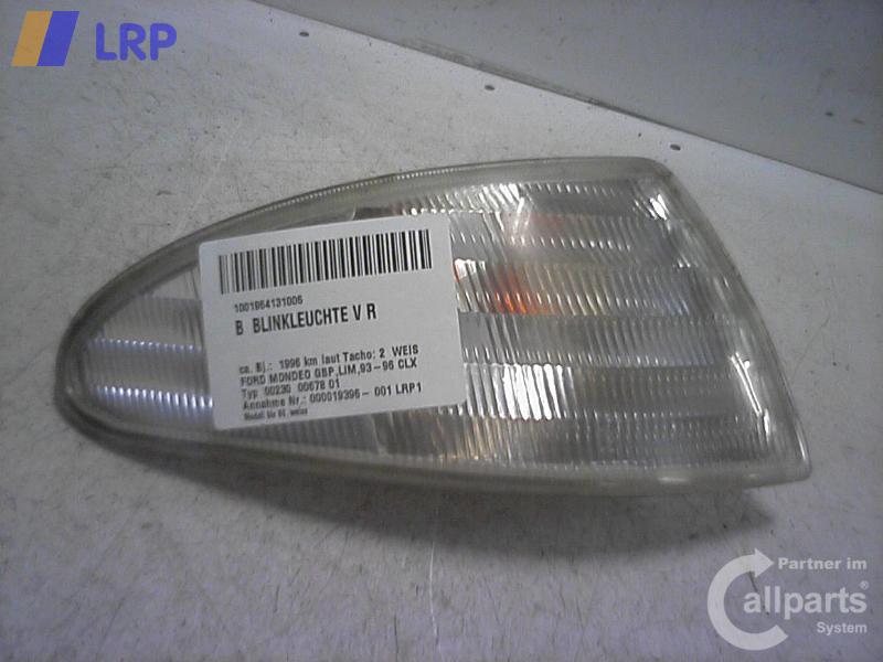 BLINKLEUCHTE V R; Blinker R; MONDEO GBP,LIM,93-96; GBP, 01/93-07/96 STUFEN/FLIESS; 93BG13368AB; 93BG13368AB