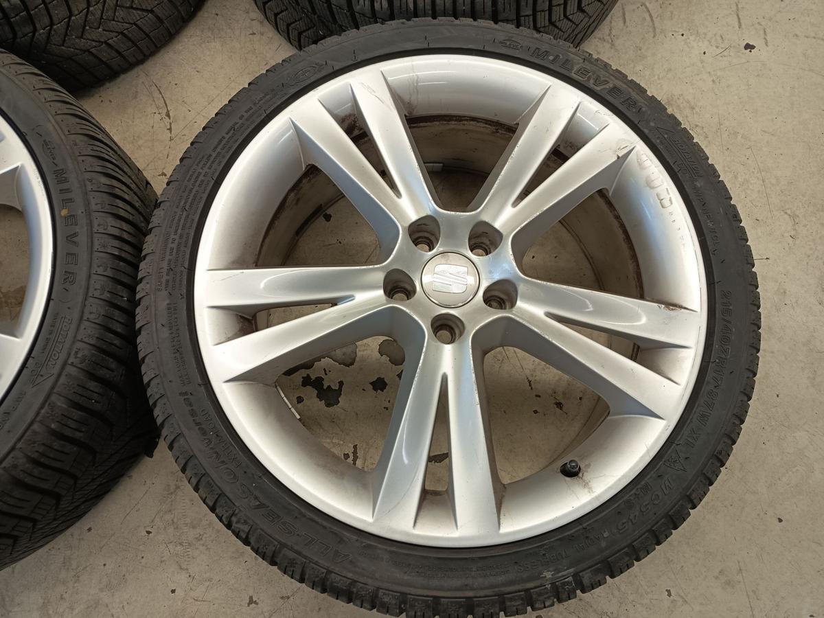 Seat Ibiza 6J original Alufelgen 7x17 ET43 6J0601025C mit Allwetterreifen