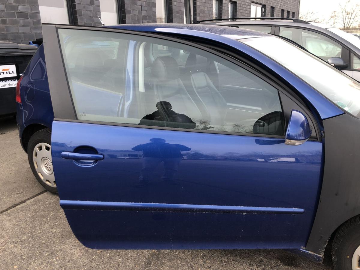 VW Golf 5 V 1K T&uuml;r vorn rechts Beifahrert&uuml;r nur 3 t&uuml;rer LC5J Laserblaumet