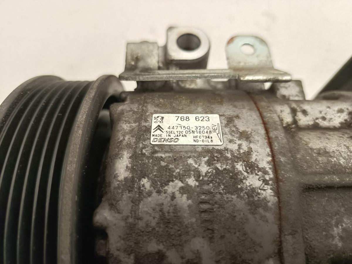 Citroen Berlingo II B9 Bj 2011 original Klimakompressor 768623 Denso 1,6L 88KW
